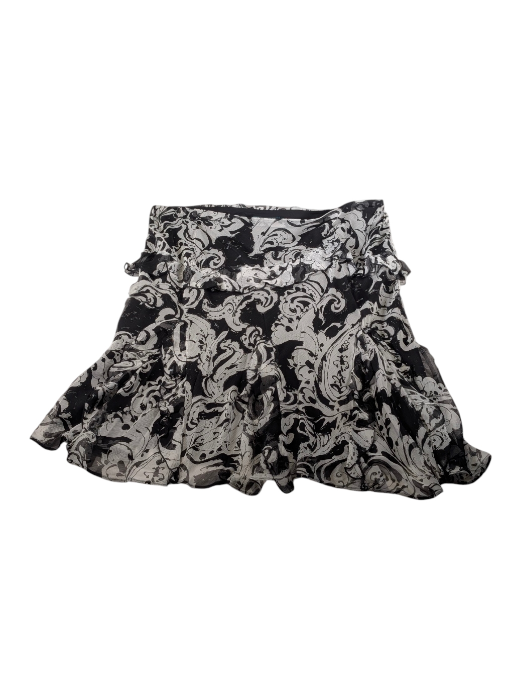 Lauren Ralph Lauren Black Pearl Ruffle A-Line Skirt Size Xl